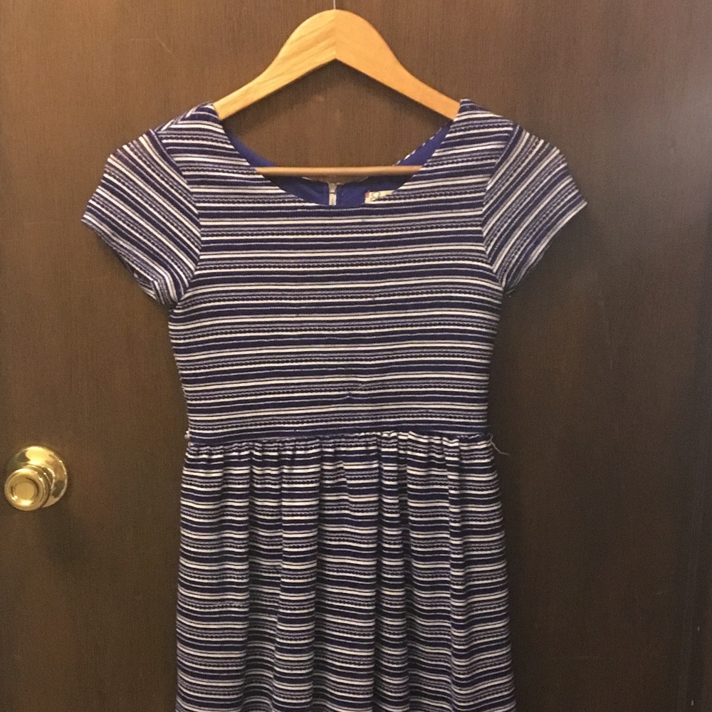 (Size: XS) Speckless Blue Striped Dress